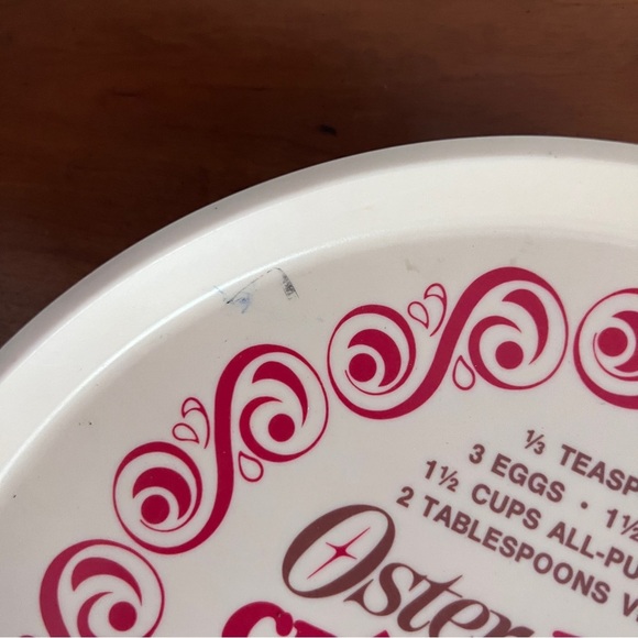 Oster Vintage Mid Century Modern MCM Atomic Crepe Recipe Plate - Picture 2 of 4